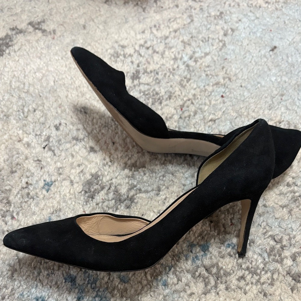 J. Crew Black Suede Heels